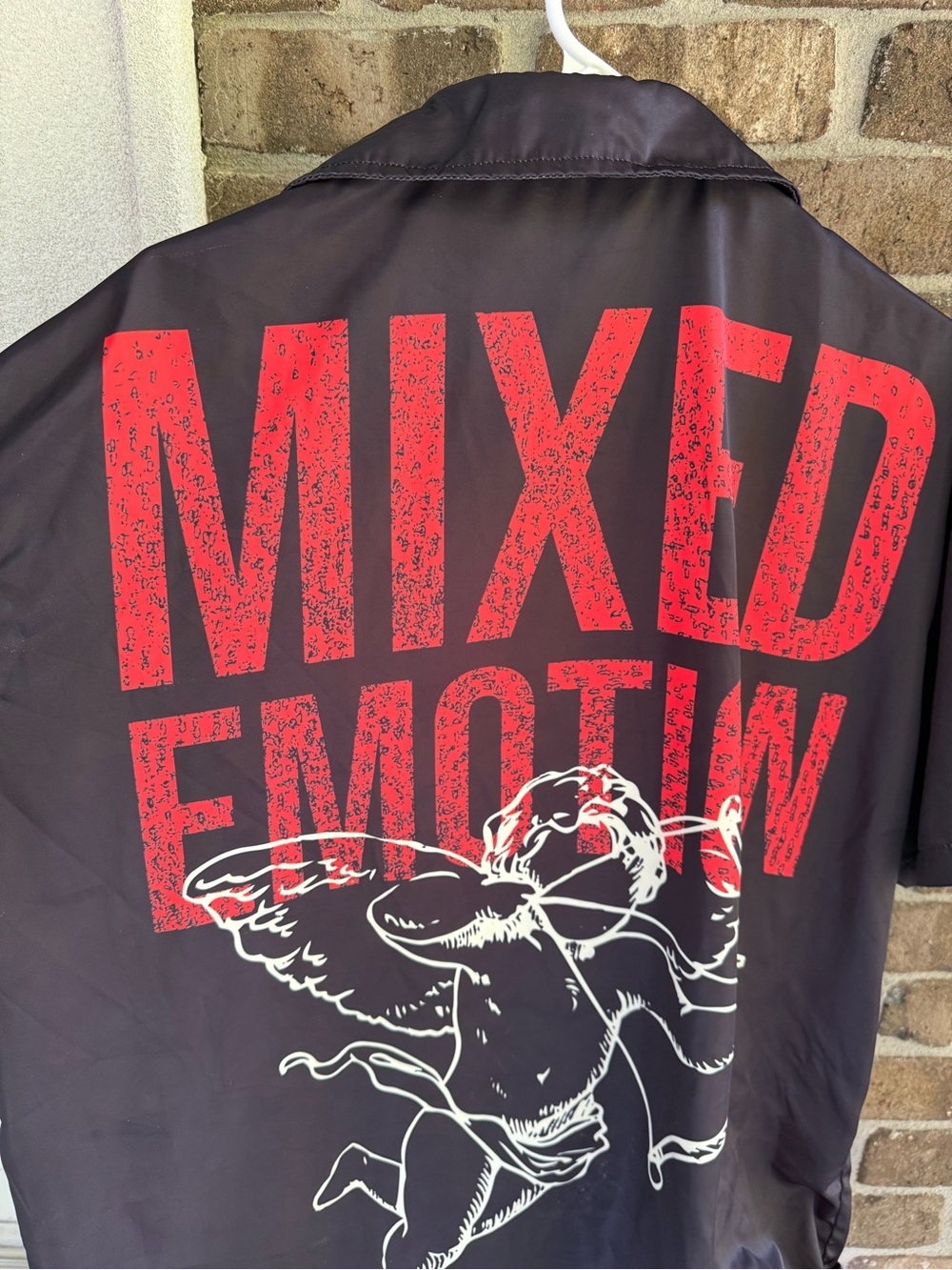 Men's Black Zip-Front Short Sleeve Jacket / shirt size large - Picture 2 of 13